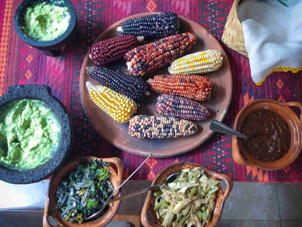 Mexican food ingredients for practicing cooking and saying Mexican food phrases