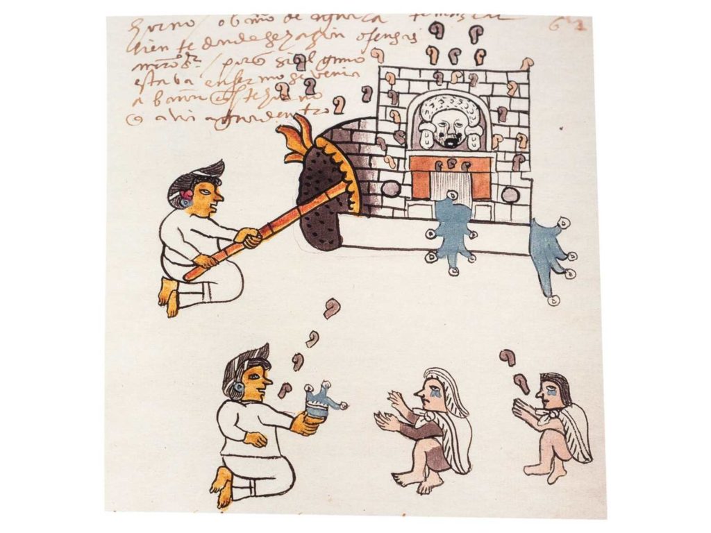 Mayan codex showing the temazcal benefits